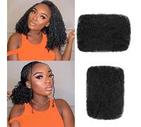 Huarisi 1b Afro Kinkys Bulk Human Hair for Dreadlock Extensions Repair Locs 1 Pack 50Gram 4c 4b Afro Kinky-curly Human Hair Bulk for Twist Braiding 12 Inch