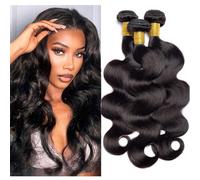 Huarisi Body Wave 3 Bundles (20 22 24 inch), Brazilian Human Hair Body Wave Weaves, 10A Unprocessed Wavy Virgin Hair Bundles Real Hair Extensions for Black Women Sew in Double Weft