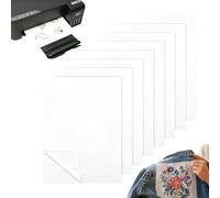 HUASD 15 Feuilles Papier Broderie Hydrosoluble A4 Auto-Adhésif Imprimable | Stabilisateur transfert motif, non-tissé soluble eau froide. Impression jet d'encre laser, broderie main et machine textile
