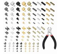 HUASD Kit Réparation Fermeture Éclair Métal 101 Pièces Curseur Veste Sac | Glissière #3 #5 #8 #10 avec pince installation. Remplacer arrêt bas, embouts pour manteaux tentes valises, alliage zinc DIY
