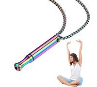 Huasean Collier De Respiration Consciente Anti-Stress, Collier Anti- anxiété en Acier Inoxydable, Collier De Respiration Consciente, Collier De Méditation, Relaxation Apaisante pour Hommes Et Femmes