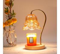 Huasean Lampe Chauffe-Bougie avec Variateur | Chauffe-Bougie Électrique Réglable | Fondoir À Bougies avec 2 Ampoules | Lampe Chauffe-Bougie À Champagne Ou Bougie en Pot, Bougie Parfumée sans Flamme