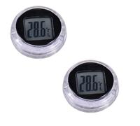 Huasean Lot De 2 Thermomètres De Moto, Thermomètre Numérique Universel Étanche Pour Guidon De Moto, Petit Thermomètre Rond À Coller, Pour Tableau De Bord De Voiture