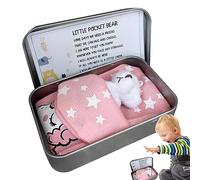 Huasean Petit Câlin D’Ours De Poche, Ours en Peluche Te-ddy dans Une Boîte en Fer Blanc, Jouets en Peluche D’Ours De Poche, Ours dans Une Boîte en Fer Blanc, Jouet en Peluche D’Ours Te-ddy