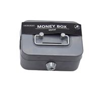 Huasean Tirelire avec Clé Tirelire en Métal, Coffre-Fort en Étain, Petite Caisse Verrouillable, Boîte De Dépôt d'argent avec Serrure pour Petite Caisse, Pièces De Monnaie, Billets, Petite Caisse