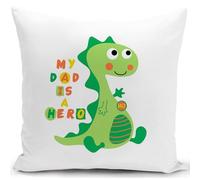 HUASHUZI Dinosaure Housse de Coussin 40x40 cm Decoration Anniversaire Dinosaure Papa Femme Cadeau Accessoires canape Coussin decoratif Salon scandinave Housse Coussin pour canapé Chambre