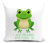 HUASHUZI Grenouille Housse de Coussin 40x40 cm Femme Cadeau Grenouille Accessoires canape Coussin decoratif Salon scandinave Housse Coussin pour canapé Chambre