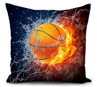HUASHUZI Housse Coussin 40x40 cm Cadeau Basketball Basket Enfant Garcon Prof de Sport Cadeau garçon Ans Coach Basket Enfant Chambre Deco Chambre ado Garcon décoration Accessoires