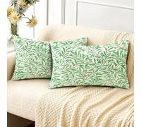 HUASHUZI Housse de Coussin 30 x 50 cm William Morris Lot de 2 Canapé Taie d'oreiller Douce pour Maison Salon Chambre Lit Clic Clac