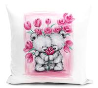 HUASHUZI Housse de coussin 40 x 40 cm avec rose Br, jolie housse de coussin pour salon, canapé, lit, canapé, cadeaux