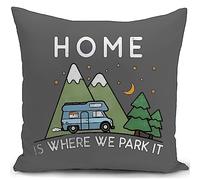 HUASHUZI Housse de Coussin canape Accessoires Van aménagé Camping Car Gadget Cadeau Decoration Bivouac Caravane Coussin pour canapé Salon Decoration Housse 40x40 cm Deco decoratif