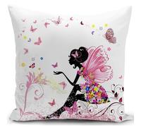 HUASHUZI Housse de coussin rose pour fille - 45 x 45 cm