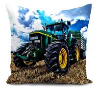 HUASHUZI Tracteur Housse Coussin 40x40 cm johne Cadeau Accessoires Deere Tracteur canape Coussin decoratif Salon scandinave Housse Coussin pour canapé Chambre