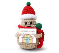 Huastatewolf Pomme de terre au crochet positive, cadeau de Noël et d'anniversaire pour amis, papa, maman, collègue, enseignant, femme, homme, poupée au crochet - -B12