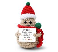 Huastatewolf Pomme de terre positive au crochet, pomme de terre émotionnelle, cadeau de Noël ou d'anniversaire « I Love You » pour grand-mère, Gigi Nana Grammy, poupée amusante faite à la main -B06