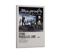 HUASYERRHW SYNK PARALLEL LINE by Aespa Poster mural décoratif sur toile pour salon, chambre à coucher - 30 x 45 cm - Style cadre