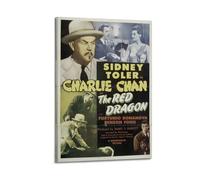 HUASYERRHW The Red Dragon2 Affiche murale sur toile pour salon, chambre à coucher, 50 x 75 cm, style cadre