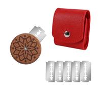 HUATEEN Couteaux à Pain,Outil de Découpe pour Pain avec 5 Lames Acier Inoxydable Pain Boulangers Slashing pour DIY Graver des Motifs de Pain Pâte et Bretzel Outil de Coupe de Pain Version Ronde