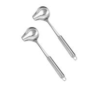 HUATEEN Cuillères à Sauce,2 PCS Louches à Sauce avec Bec Verseur en Acier Inoxydable 30cm Cuillère à Sauce Cuillère Sauce à Long Manche, Cuillère à Sauce INOX pour Sauces, Vinaigrettes, Argent