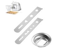 HUATEEN Pâtisserie en Acier Inoxydable Hachoir à Viande,3 PCS Biscuiteur pour Accessoires Pour Biscuits En Acier 8 Formes pour Pâtisseries et Desserts de Noël