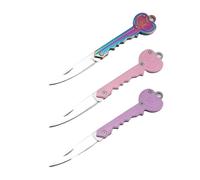 HUATEEN Porte Clés Couteau,3 PCS Couteau de Poche Multifonction Mini Cutter Ouvre Colis Couteaues Utilitaire Box Cutter Retractable Portable pour Camping Randonnée Voyage Alpinisme