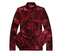 huateng Chinois Vêtements Costume Tang - Traditionnel China Arts Martiaux Kung Fu Tai Chi Manche Longue/Manche Courte Costume Suits pour Hommes