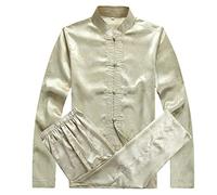 huateng Chinois Vêtements Costume Tang - Traditionnel China Arts Martiaux Kung Fu Tai Chi Manche Longue/Manche Courte Costume Suits pour Hommes