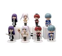 Huawealthy Frieren/Himmel/Fougère/Stark Lot de 8 mini figurines d'anime en PVC de 10 cm Décoration de bureau Cadeau de collection pour les fans et les amis