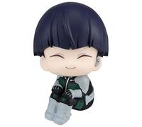 Huawealthy Soshiro Hoshina Figurine Kaiju No. 8 Anime Figure Q Version Mignon Mini Statue Personnage de dessin animé Pose assis Modèle Ornements de bureau Collection Cadeaux pour les fans