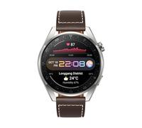 Huawei Watch 3 Pro - Classic Edition - 48 mm - titane - montre intelligente avec bracelet - cuir - brun - taille du poignet : 140-210 mm - affichage 1.43" - 16 Go - Wi-Fi, LTE, NFC, Bluetooth -...