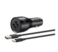 HUAWEI Chargeur de voiture Supercharge (max 66W) P0006, USB-C, Compatible avec Huawei P series, Mate Nova series et autres appareils avec SuperCharge, Noir