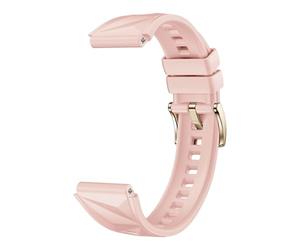 HUAWEI EasyFit 3-18F1 Rose Crystal Pink Fluoroélastomère 23 mm Sangle Résistant à l'eau IP54 Bluetooth pour Smartphone, Tablette, Ordinateur Portable, PC