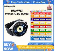 Montre connectée Huawei Watch GT 6 46 mm Argent (bracelet marron)