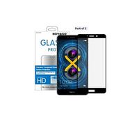 NOVAGO Compatible Huawei Honor 6X - Film en Verre trempé Protection écran Ultra résistant Anti Explosion de l'écran (2 Films, Noir)