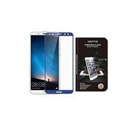 Huawei Honor View 10 : Protection d'écran en verre trempé FULL COVER contour bleu - Tempered glass Screen protector / Films vitre Protecteur d'écran