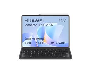 HUAWEI MatePad 11.5 S 2026 Tablette 2.8K, Clavier détachable, M-Pencil Pro, 144Hz Écran PaperMatte Haute définition, 12+256GO, 8800 mAh Batterie, 40W Supercharge, WiFi 6+, Garantie de 30 Mois