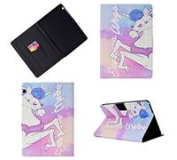 Huawei MediaPad T3 10 Coque Tablette 2017 - Cute Patterns Slim Coque Légère Etui de Protection en Cuir avec Fentes pour Cartes pour Huawei MediaPad T3 10 Tablette 9.6 Pouces 2017-Pink Unicorn