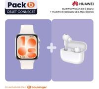 Huawei - Montre Connectée Pack Watch Fit 5 Blanc+Freebuds Se 4