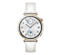 Huawei Montre connectée Watch GT 5 41 mm dorée acier inoxydable bracelet cuir reconstitué blanc