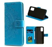 Huawei P Smart 2021 Housse de téléphone portable Flip Case Cover Housse de protection Mandala Bleu