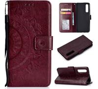 Huawei P30 Housse de téléphone portable Flip Case Cover Bumper Mandala Brown