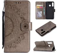 Huawei P30 Lite Housse de téléphone portable Flip Case Cover Housse de téléphone portable Mandala Grey