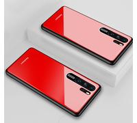 HUAWEI P30 Pro Simple Solid Color Acrylic Backboard + TPU Soft Edge Anti-Scratch Anti-Chute Protection Retour Rouge de Chute