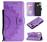 Huawei P40 lite E Housse de téléphone portable Flip Case Cover Étui pour téléphone portable Mandala Lila