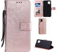 Huawei P40 Lite Housse de téléphone portable Flip Case Cover Bumper Mandala or rose