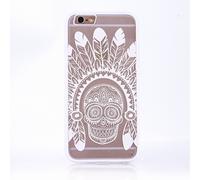 Huawei P9 Lite Étui de Portable Mandala Protection Motif Plumes Crâne Blanche