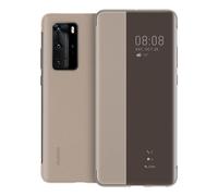Huawei Smart View - Étui à rabat pour téléphone portable - Polyuréthane de haute qualité - kaki - pour Huawei P40 Pro Beige