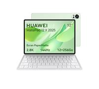 HUAWEI Tablette MatePad 12 X 2025, écran PaperMatte Ultra-Clair de 12 Pouces avec résolution 2.8K, 144 Hz et 1000 nits, 12+256 Go, Batterie 10100 mAh, Supercharge 66W, Clavier Inclus, Vert