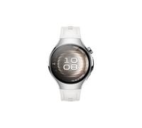 Huawei Montre connectée Watch 5 42 mm Boîtier titane argenté Bracelet blanc