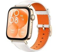 HUAWEI Watch FIT 3, Écran AMOLED 1,82", Design Ultra-Fin, Gestion Polyvalente de la Forme Physique, Gestion complète de la santé, Batterie Longue durée, iOS & Android, GPS, Cuir Blanc Ciel